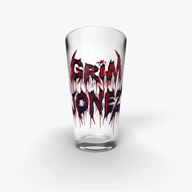 Grim Jonez pint glass