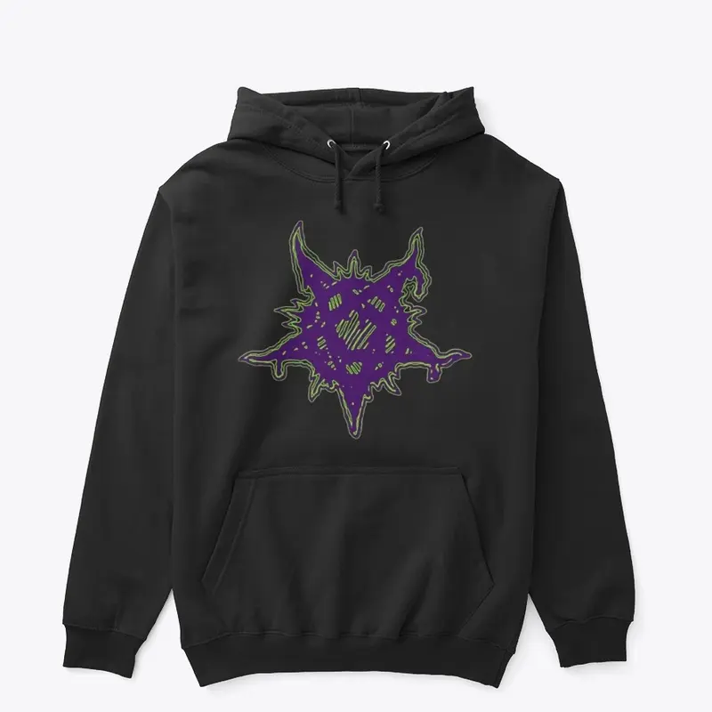 Mutant Minds purple pentagram hoodie